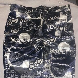 100% authentic rare Chanel graffiti logo pants